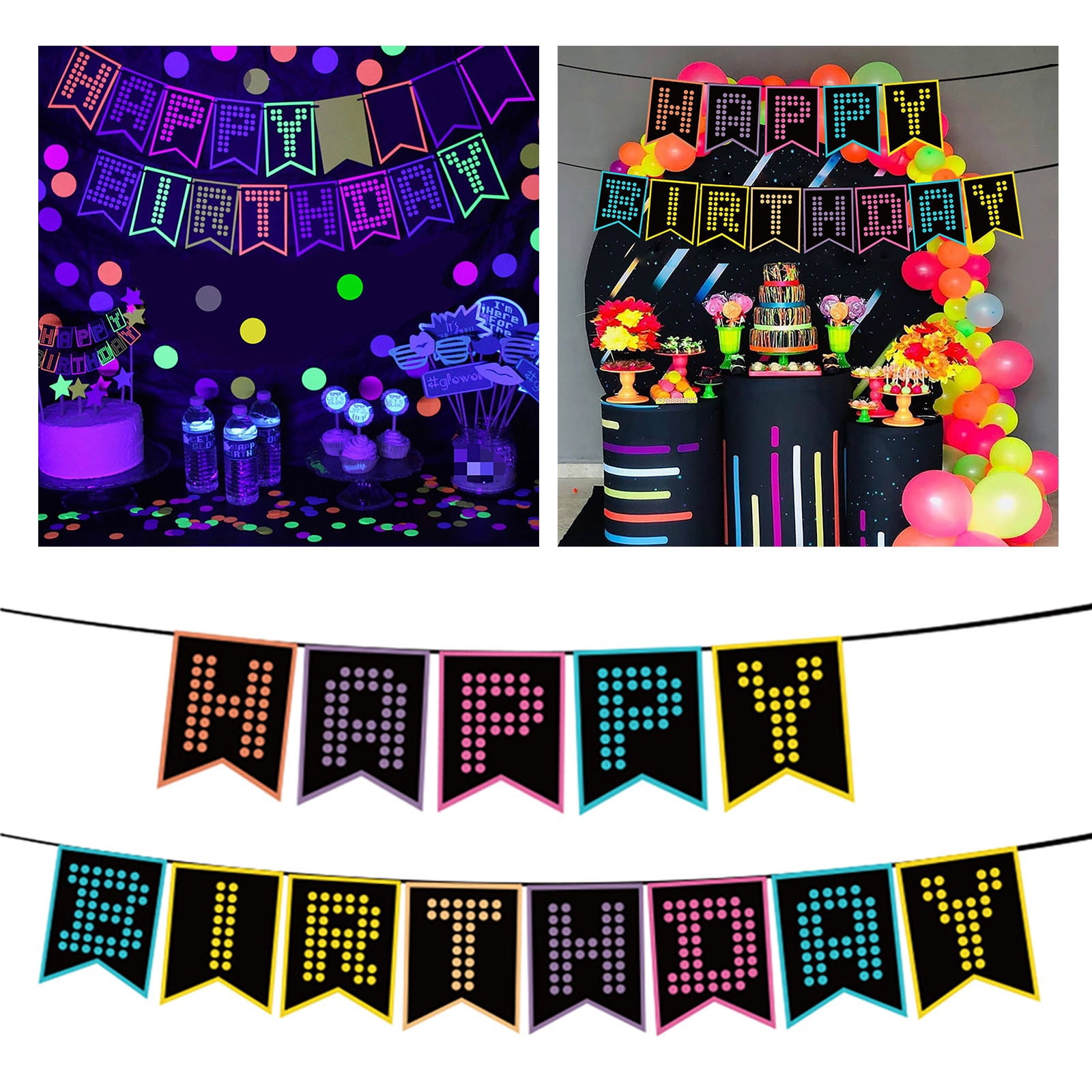 MtsDJSKF Calendar 20242025 Small Wall Birthday Letters Fluorescent