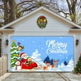 MtsDJSKF Christmas Garage Door Tapestry Background Wall Cloth Colorful