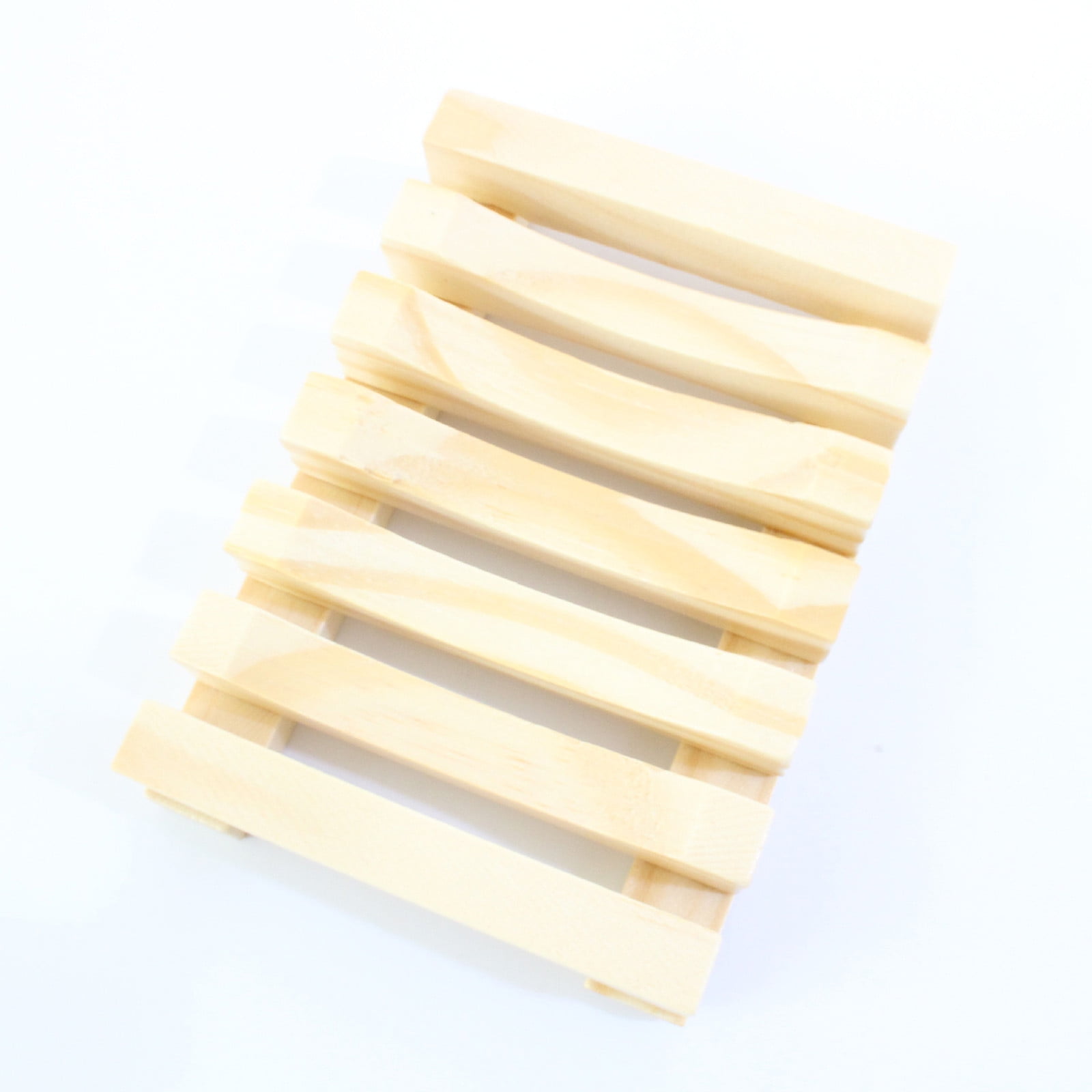 Mtsdjskf Eco-friendly Natural Bamboo Wood Bathroom Shower Soap Tray 