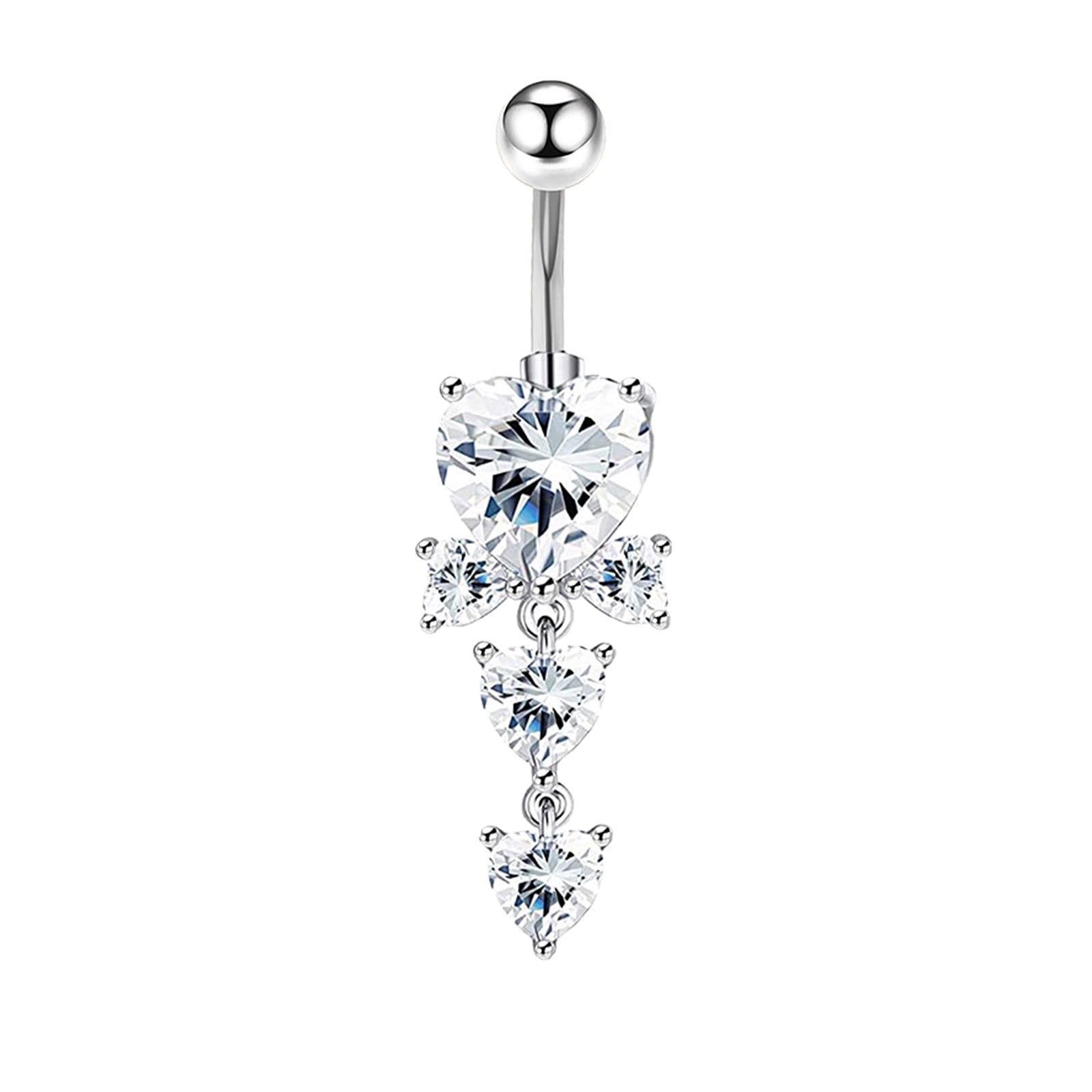 MtsDJSKF Short Belly Button Piercing Belly Button Rings Dangle for Women Steel Navel Rings Body