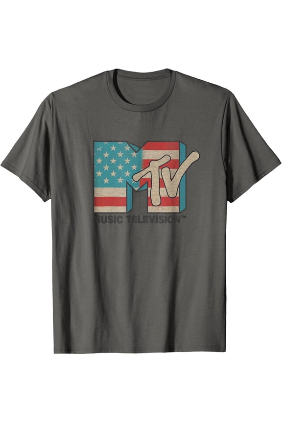 Mtv American Flag 4Th Of July Vintage Graphic T-Shirt Unisex S-5XL Hot Trending Shirt Birthday Gift
