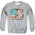 thumbnail image 1 of Mtv American Logo Unisex Adult Crewneck Sweatshirt (Small) Athletic Heather, 1 of 1