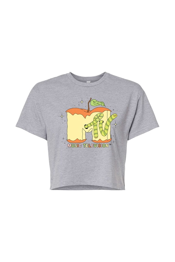 - Apple Logo - Juniors Cropped Graphic T-Shirt