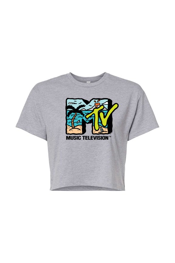 - Beach Logo - Juniors Cropped Graphic T-Shirt
