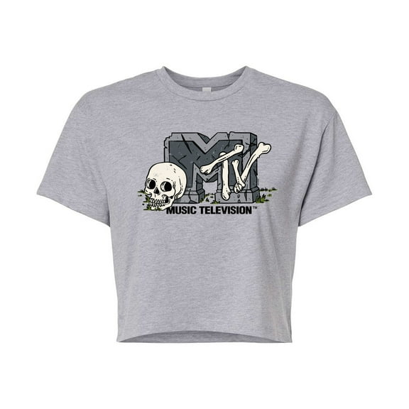 Mtv - Grave - Juniors Cropped Graphic T-Shirt