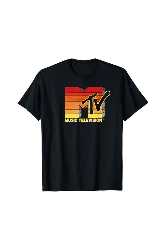 Mtv - Hand Hewn Sun Stripes Vintage Mtv Logo T-Shirt Unisex S-5Xl Hot Trending Shirt, Vintage Birthday Gift