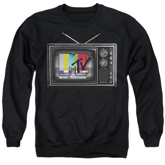 Mtv Mtv Tv Unisex Adult Crewneck Sweatshirt (Small) Black