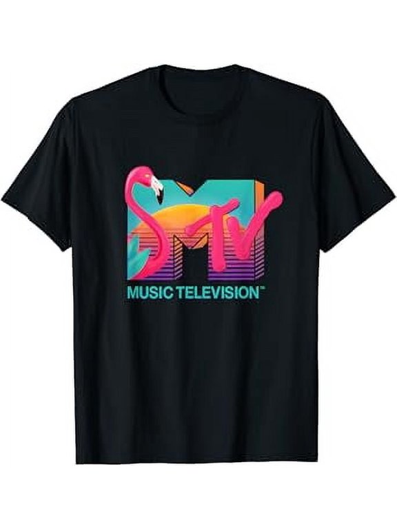 Mtv Music Television Retro 80'S Tropical Spring Break Logo T-Shirt Unisex S To 5XL, Vintage Birthday Gift