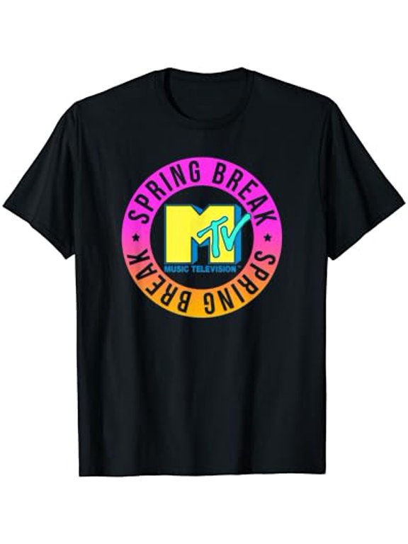 Mtv Music Television Spring Break Circle Logo T-Shirt Unisex S To 5XL