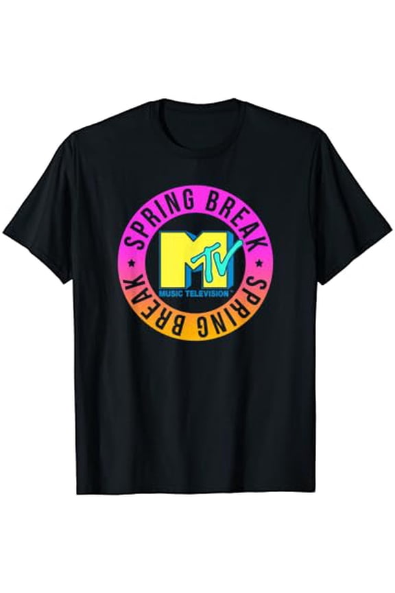 Mtv Music Television Spring Break Circle Logo T-Shirt Unisex S To 5XL