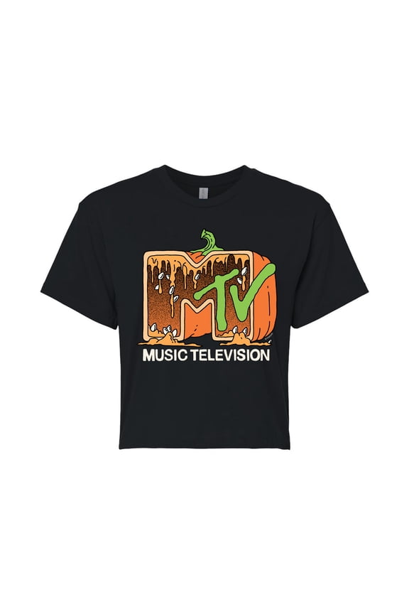 - Pumpkin - Juniors Cropped Graphic T-Shirt