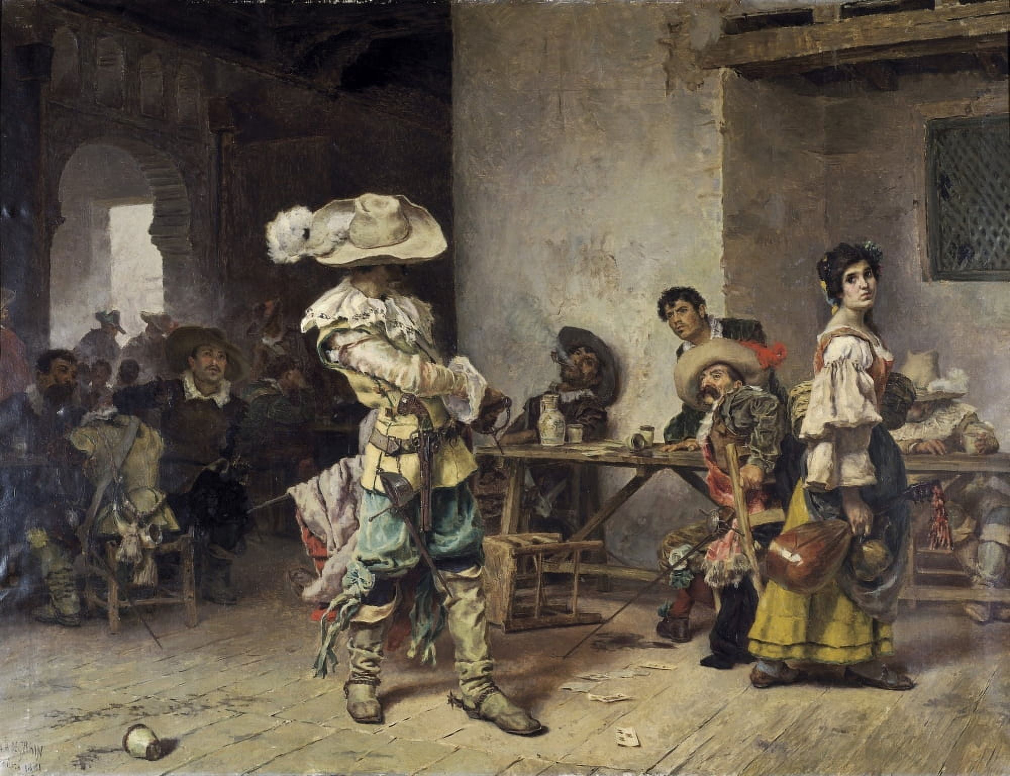 Mu?™¬±oz I Degrain Antoni (1841-1924) Canvas Art - (36 x 24)