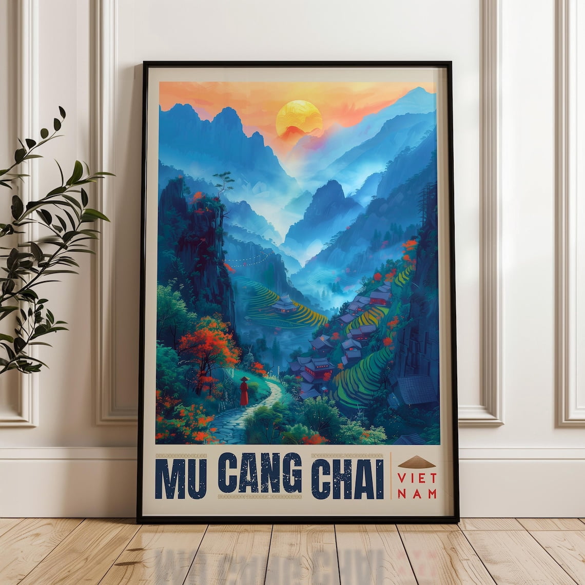 Golden Ricd Mu Cang Chai Vietnam Golden Rice Terraces Mountain Countryside ...
