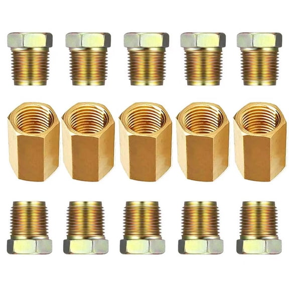 MuHize 15 PCS 7/16-24 UNF Brake Line Fittings for 1/4" Tube