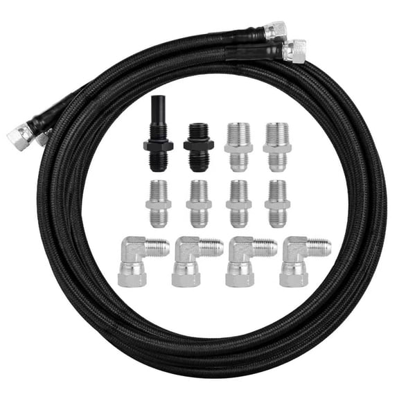 MuHize 70 Inch 6AN Stainless Steel Braided Transmission Cooler Line