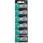 MuRata 377 Silver Oxide Button Battery 6 Pack