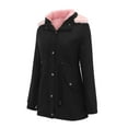 thumbnail image 1 of MuXi Winter Warm Hooded Long Coat for Women Thick Overcoat Jacket Windproof Ladies Anorak Outerwear (Pink,S), 1 of 2