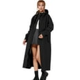 thumbnail image 1 of MuXi Women's Long Raincoat Hooded Windproof Anorak for Outdoor Camping Hiking Work Commuting Travel (Black,XL), 1 of 6