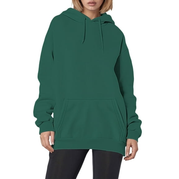 MuXi Women's Oversized Letter Print Hoodie Soft Pullover Sweatshirt Casual Loose Fit Comfortable Daily Wear (Dark Green,XXXL)