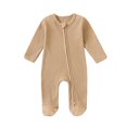 thumbnail image 1 of MuXiKeJi Baby Boys Long Sleeve Zip Up Bodysuit Soft Comfortable Romper Outfit For Daily Wear Indoor Outdoor Activities, 1 of 5