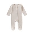 thumbnail image 1 of MuXiKeJi Baby Boys Long Sleeve Zip Up Bodysuit Soft Comfortable Romper Outfit For Daily Wear Indoor Outdoor Activities, 1 of 5