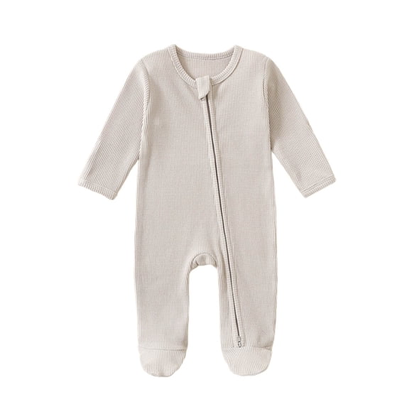 MuXiKeJi Baby Boys Long Sleeve Zip Up Bodysuit Soft Comfortable Romper Outfit For Daily Wear Indoor Outdoor Activities