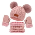 thumbnail image 1 of MuXiKeJi Baby Hats Scarves Gloves Set Winter Warm Toddler Knitted Neck Warmer Mittens, 1 of 3