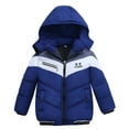 thumbnail image 1 of MuXiKeJi Boys Winter Hooded Zipper Windproof Stripe Jacket for Toddler Kids Outerwear Coat, 1 of 8