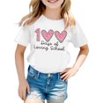 thumbnail image 1 of MuXiKeJi Clothes 100 Days Of School Shirt Letter Print Crew Neck Short Sleeve T Shirt Funny Funny Tees Tee for Boys & Girls, 1 of 4