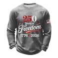 thumbnail image 1 of MuXiKeJi Clothes 250 Anniversary USA Shirt Crewneck Pullover Sweatshirts Men's Tshirts Shirts Long Sleeve T Shirt America Crew Neck Sweatshirt, 1 of 3