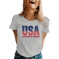 thumbnail image 1 of MuXiKeJi Clothes 250 Anniversary USA Shirt Crewneck Women's Tshirts Shirts Short Sleeve T Shirt America Graphic Tees, 1 of 4