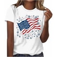 thumbnail image 1 of MuXiKeJi Clothes 250 Anniversary USA Shirt for Women Retro Statue of Liberty Pullover Top Casual Short-Sleeved Patriotic Shirt, 1 of 5