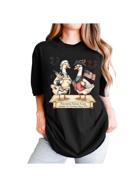 250 Anniversary USA Shirt for Women Retro Statue of Liberty Pullover Top Casual Short-Sleeved Patriotic Shirt