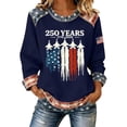 thumbnail image 1 of MuXiKeJi Clothes 250TH Anniversary USA Shirt Women Patriotic Crewneck Sweater USA Flag American Pullover 1776-2026 Sweatshirts, 1 of 4
