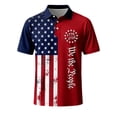 thumbnail image 1 of MuXiKeJi Clothes 250Th Anniversary Printed Men's Casual T-Shirt 250 Years of Freedom Shirt American Flag Patriotic Polo, 1 of 3