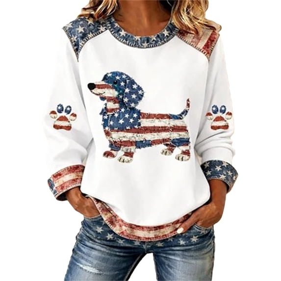 MuXiKeJi Clothes 250th Anniversary Shirts United States 250 Years Long Sleeve T Shirts Patriotic Womens Crew Neck Sweatshirt