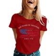 thumbnail image 1 of MuXiKeJi Clothes 250th Anniversary USA Shirts Womens United States 250th Anniversary T-Shirt America Flag Freedom Grace Graphic Tops, 1 of 3
