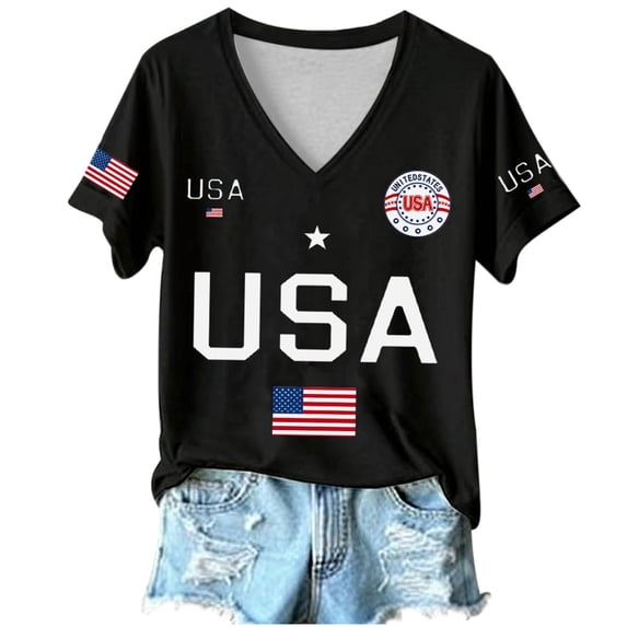 MuXiKeJi Clothes 250th Anniversary of The United States of America Womens T-Shirt Patriot