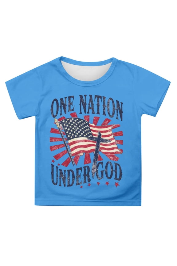 America Tastes Like Freedom T-Shirt 4th of July Tops for Girls Patriotic American Flag Shirt Independence Day Tee