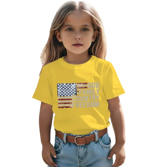 MuXiKeJi Clothes American Flag Shirt for Toddler Boys Girls 4th of July T-Shirt Kids Patriotic Short Sleeve Independence Day Tees