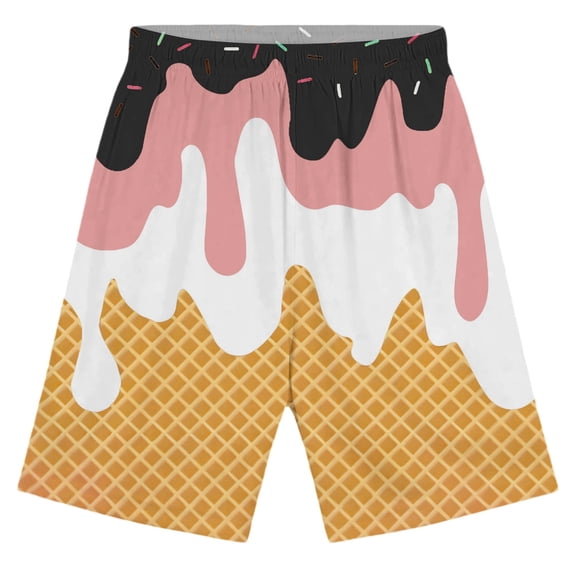 MuXiKeJi Clothes Baby Boys Shorts Cartoon Print Drawstring Denim Shorts Classic Fit Sports Shorts Boys Summer Clothes