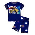 thumbnail image 1 of MuXiKeJi Clothes Boys Casual Outfit Set Comfortable Short Sleeve Top and Shorts Combo for Home Play Ages 3 to 8 Years, 1 of 5