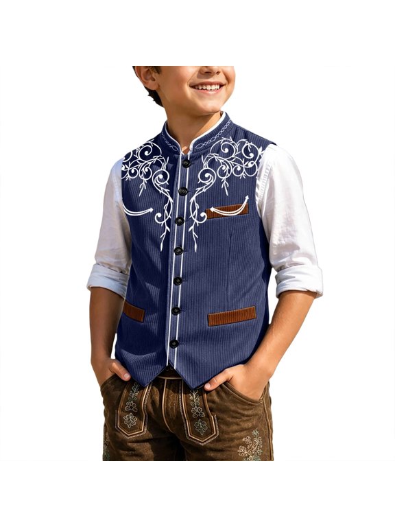 Boys Corduroy Vest Padded Outerwear By Festival Vibe For Transitional Weather Lightweight Cozy Jacket