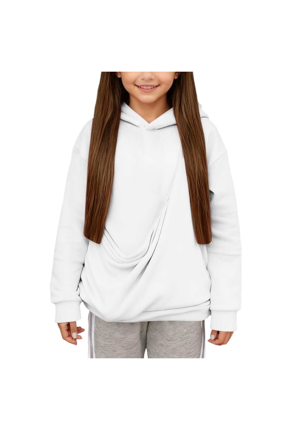 Boys Girls Cat Pouch Hoodie - Pet Pouch Hoodies, Kids Front Carrier Kangaroo Pouch Sweatshirts, Puppy Kitten Dogs Tops