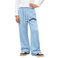 thumbnail image 1 of MuXiKeJi Clothes Boys Letter Graphic Wide Leg Sweatpants Athletic Track Joggers Casual Baggy Pants for Teen Youth, 1 of 9