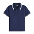 thumbnail image 1 of MuXiKeJi Clothes Boys Polo Shirt Size 7 Button Down Striped Short Sleeve Fashionable Trendy Tops Summer Collared Shirts for Boys, 1 of 4