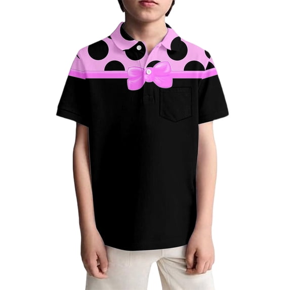 MuXiKeJi Clothes Boys Polo Shirts Size 10-12 Button Closure Graphic T-Shirts Short Sleeve T Shirt Fashion Pullover Tops Cute Baby Boy Clothes