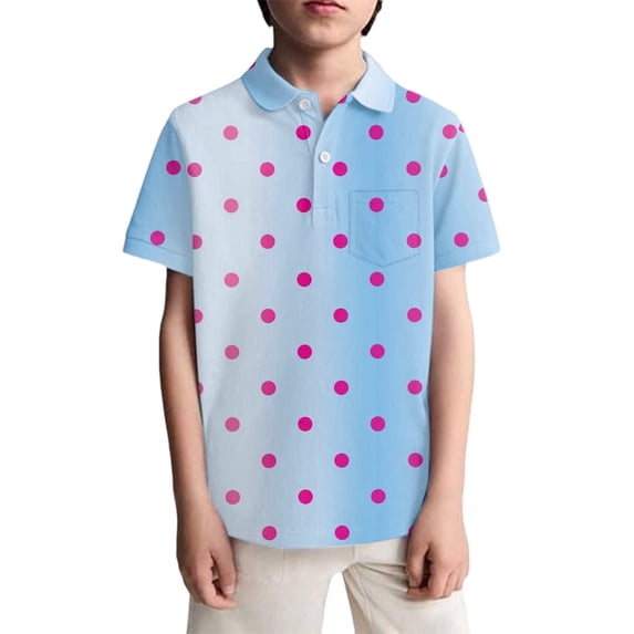 MuXiKeJi Clothes Boys Polo Shirts Size 10-12 Button Closure Graphic T-Shirts Short Sleeve T Shirt Fashion Pullover Tops Cute Baby Boy Clothes