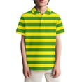 thumbnail image 1 of MuXiKeJi Clothes Boys' School Uniform Short Sleeve Polo Shirt, Button Closure, Moisture Wicking Performance Material, 1 of 3