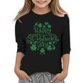 thumbnail image 1 of MuXiKeJi Clothes Boys St. Patrick's Day T-Shirt Shamrocks Tee for Toddler Kids Irish Truck Tractor Tops Long Sleeves Green Cotton 2-7T, 1 of 4